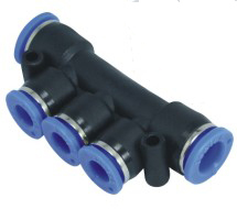 Union triple branch reducer one touch tube pneumatic fittings