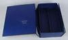 Blue 13 * 8 * 4 Inch Foldable Paper Storage Box, Folding Gift Boxes For Wine Bottle