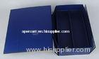 Blue 13 * 8 * 4 Inch Foldable Paper Storage Box, Folding Gift Boxes For Wine Bottle