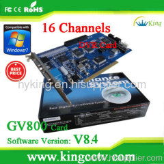 16 chs software GV800 v8.4 CCTV dvr board compatible wirh Win7