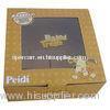 Corrugated Gift Cardboard Boxes, Paper Window Box For Toy Packaging 10 * 10 * 4 Inch