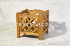 Wooden square flower planter