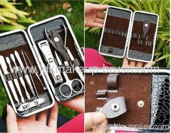 10pcs luxury stainless steel manicure set