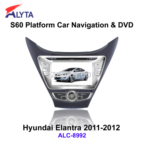 Hyundai Elantra 2011-2012 car gps dvd rearview with 3G DVB-T IPOD PIP usb sd bluetooth