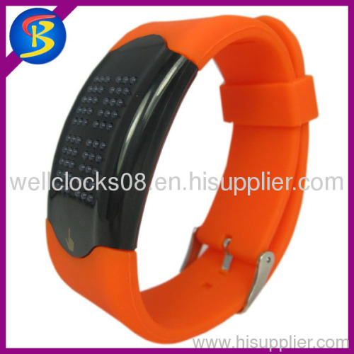 Touch screen led silicone watch