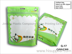 zipper garment plastic packaging bags