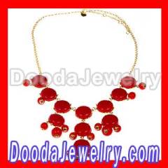 red bubble necklace j crew
