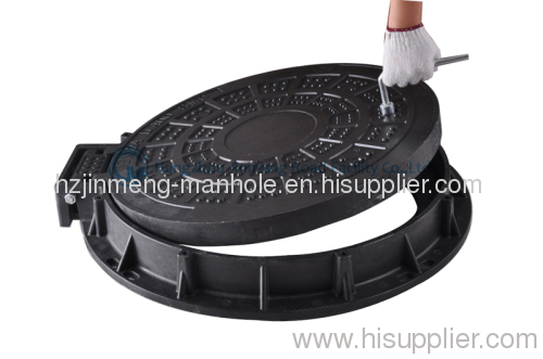 Hinge composite manhole cover