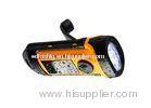 Waterproof Hand Crank Torch, LED Solar Power Flashlight, Portable Emergency Light