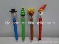 Promotional wooden art ball pen with christmas gift pen