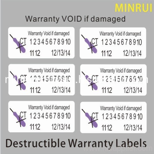 Warranty VOID if damaged Stickers