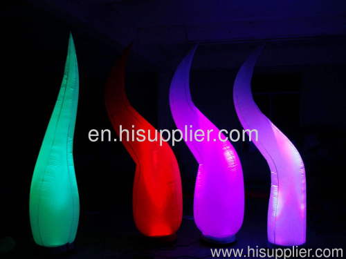 Bend inflatable LED Cone.special shape LED inflatable cone. multi-color available. Order to make.