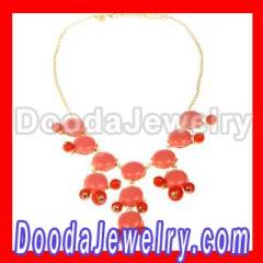 Wholesale Orange Resin J Crew Bubble Necklace Cheap