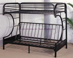 Elegant "twin/full "c" Shaped Futon Bunk Bed