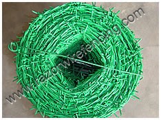 PVC coated barbed wire