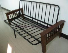 wooden leg Metal Futon