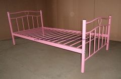 Pink Metal Bed