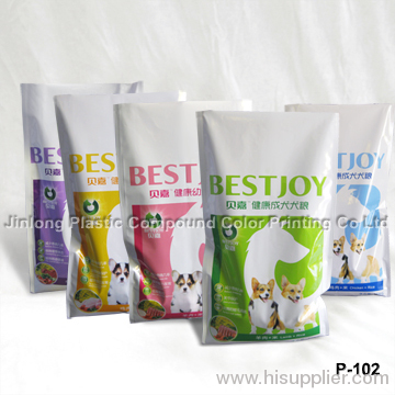 quad-sealed dog food bag