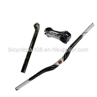 Bontrager full carbon bicycles parts bend handlebar/black stem/seatpost
