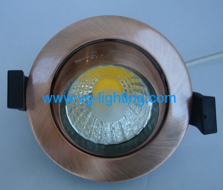 5W Aluminium Round adjustable COB LED ceiling soptlights