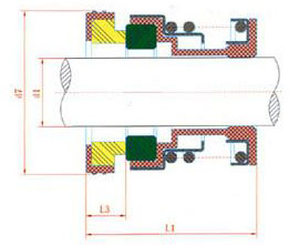 elastomer bellow shaft mechanical seals of water pumps