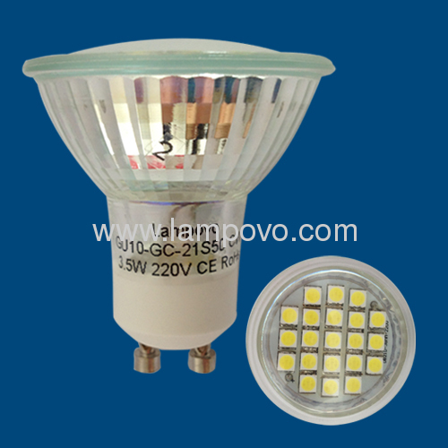 GU10 SMD5050 3.5W 2700-7000K Glass Cup LED SPOTLIGHT
