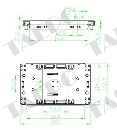 24F Fiber optic splice traywith snap-in cover