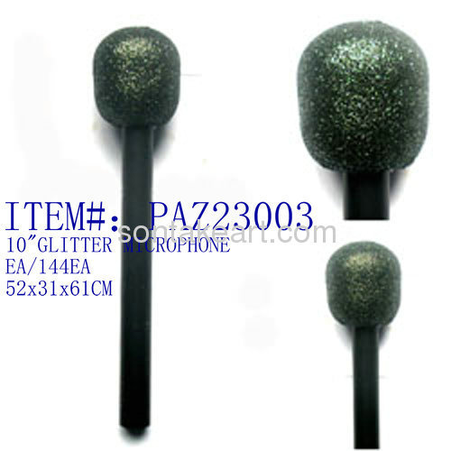 10 PURPLE GLITTER MICROPHONE