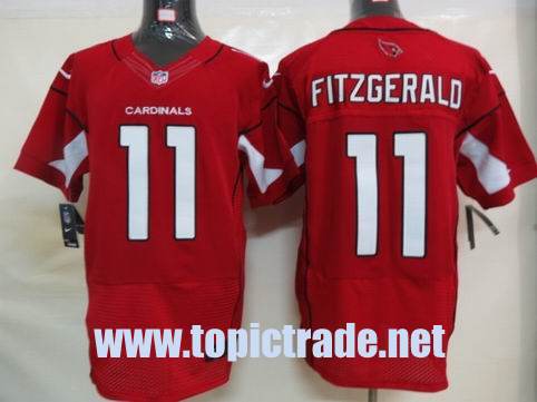 Arizona Cardicals 11 Fitzgerald Red Elite Jerseys