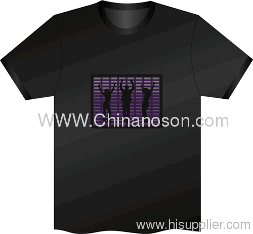 Black Cotton Flash T-shirt The piture on the T-shirt will flash when there has any sound