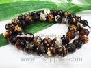 Brown Facted Round Semi Precious Leopard Skin Grain Bead, Beaded Handmade Jewellery
