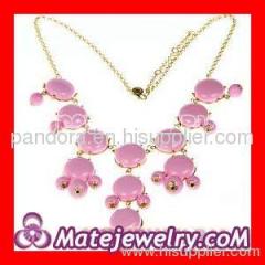 Pink bubble bib necklace J Crew wholesale