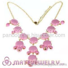 Pink bubble bib necklace J Crew wholesale