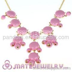 Pink bubble bib necklace J Crew wholesale