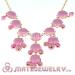 Pink bubble bib necklace J Crew