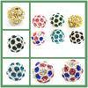 Jewellery Accessories Round Mixed Color Crystal Pave Ball Beads Personalized