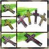 Alloy Charm Sideway Crystal Pave Cross Pandent For Necklace 26 * 43mm