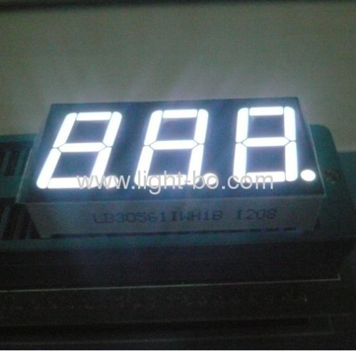 Ultra bright white cost-competitive 3 Digit Common Cathode 7 Segment LED Display