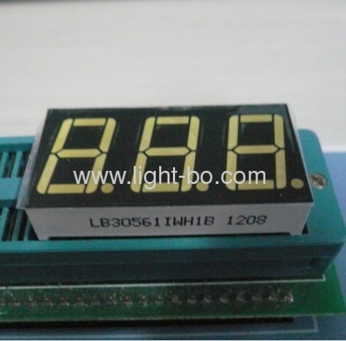 Pure White common anode 0.56-inch 3 digit seven segment led displays