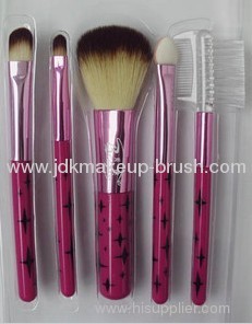 5PCS Pink Stars Cosmetic Makeup Brush Set