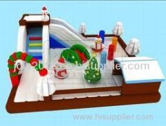 inflatable christmas snow bouncer house