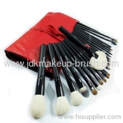 New Arrival 24PCS Goat Hair Makeup Brush Set with Red Pouch