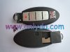 Nissan 4 button remote key blank