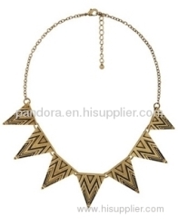 Etched Arrowhead Print Triangle punk choker necklace Wholesale