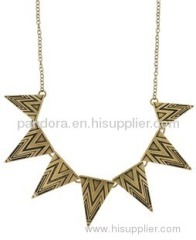 Etched Arrowhead Print Triangle punk choker necklace Wholesale