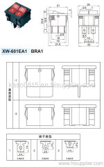 Interruttori a Bilanciere Rocker Switch XW-601EA1 BRA1