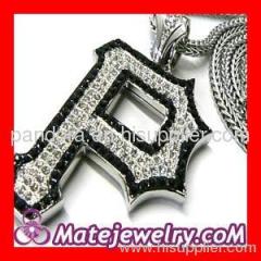 Iced Out P Hip Hop Pendant Necklace