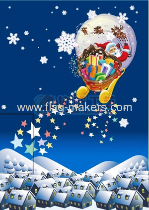 Snow night garden flag maker