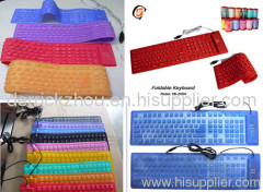 109 keys flexible silicone keyboard