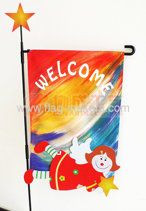 Custom welcome garden flag